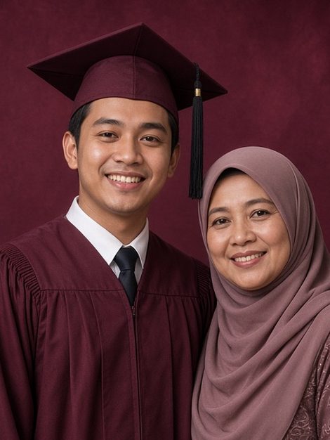 Graduan bersama ibu